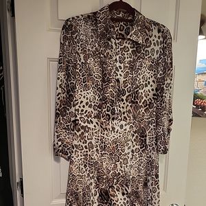 Elie Tahari Cheetah Print Dress Size 6